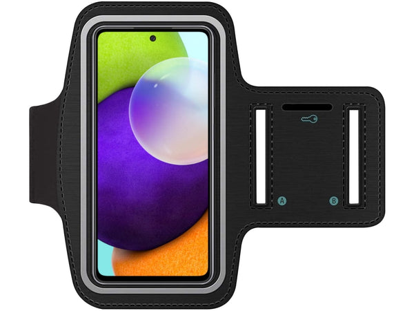 Fitness Joggen Sport Running Smartphone Armband für bequemes Tragen eines Samsung Galaxy A52 Handy am Arm von SmartFitness