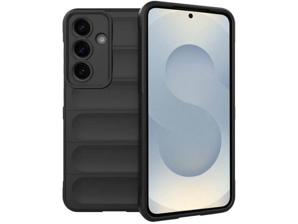 Screenguard CloudCase Handyhülle für Samsung Galaxy S25 gegen Sturzschäden, Dellen, Kratzern. Mit Kameraschutz, erhöhtem Rahmen und Airbag Cushions für vollumfänglichen Schutz.
