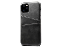 CardCaddy Leder Backcase mit Kartenfächern für Apple iPhone 11 in schwarz von Screenguard