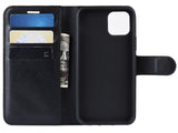 Lederhülle Karten Wallet Ledertasche Etui für Apple iPhone 11 in schwarz von Screenguard