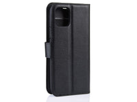 Lederhülle Karten Wallet Ledertasche Etui für Apple iPhone 11 in schwarz von Screenguard