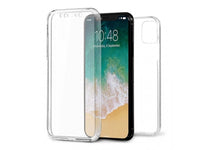 Vollständige 360 Grad Rundum Gummi TPU Hülle zum beidseitigen Schutz des Apple iPhone 11 Pro Max Display und Gehäuse in transparent von Screenguard