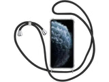 Necklace Handy Hülle mit Kordel Kette schwarz zum Tragen des Apple iPhone 11 Pro Max am Körper wie Handtasche Lanyard, stabil mit erhöhten Rändern und Kanten in transparent von Screenguard