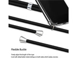 Necklace Handy Hülle mit Kordel Kette schwarz zum Tragen des Apple iPhone 11 Pro Max am Körper wie Handtasche Lanyard, stabil mit erhöhten Rändern und Kanten in transparent von Screenguard