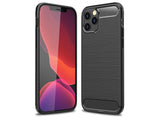 Flexible Handy Schutzhülle mit gebürster Carbon Textur auf der Rückseite für zum Schutz des Apple iPhone 12  Display und Gehäuse Case in schwarz von Screenguard