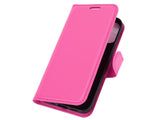 Lederhülle Karten Wallet Ledertasche Etui für Apple iPhone 12 in pink von Screenguard