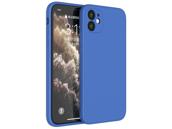 Liquid Silikon Case für Apple iPhone 12 in blau von Screenguard