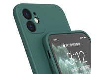 Liquid Silikon Case für Apple iPhone 12 in nachtgrün von Screenguard