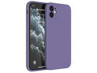 Liquid Silikon Case für Apple iPhone 12 in purplegrau von Screenguard