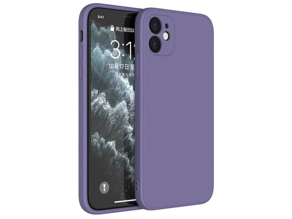 Liquid Silikon Case für Apple iPhone 12 in purplegrau von Screenguard