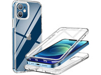Vollständige 360 Grad Rundum Gummi TPU Hülle zum beidseitigen Schutz des Apple iPhone 12 mini Display und Gehäuse in transparent von Screenguard