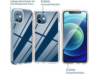 Vollständige 360 Grad Rundum Gummi TPU Hülle zum beidseitigen Schutz des Apple iPhone 12 mini Display und Gehäuse in transparent von Screenguard