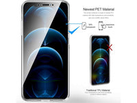 Vollständige 360 Grad Rundum Gummi TPU Hülle zum beidseitigen Schutz des Apple iPhone 12 Pro Display und Gehäuse in transparent von Screenguard