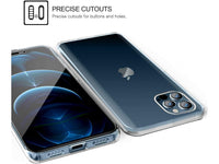 Vollständige 360 Grad Rundum Gummi TPU Hülle zum beidseitigen Schutz des Apple iPhone 12 Pro Display und Gehäuse in transparent von Screenguard