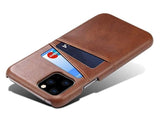 CardCaddy Leder Backcase mit Kartenfächern für Apple iPhone 12 Pro in braun von Screenguard