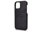 CardCaddy Leder Backcase mit Kartenfächern für Apple iPhone 12 Pro in schwarz von Screenguard