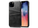 CardCaddy Leder Backcase mit Kartenfächern für Apple iPhone 12 Pro in schwarz von Screenguard