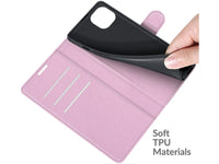 Lederhülle Karten Wallet Ledertasche Etui für Apple iPhone 13 in rosa von Screenguard