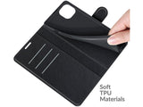 Lederhülle Karten Wallet Ledertasche Etui für Apple iPhone 13 in schwarz von Screenguard