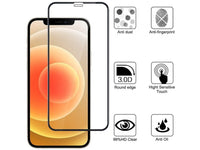 100% Fullscreen Curved Screen Protector Handy Display Schutz Glas für komplette Abdeckung des Apple iPhone 13 Pro Display in schwarz von Screenguard