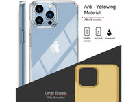 Vollständige 360 Grad Rundum Gummi TPU Hülle zum beidseitigen Schutz des Apple iPhone 13 Pro Display und Gehäuse in transparent von Screenguard