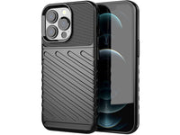 Moderne Design Hülle Cover für das Apple iPhone 13 Pro mit Stripes zum Schutz von Kratzern, Dellen, Display aus TPU Gummi in schwarz von Screenguard