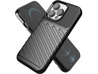 Moderne Design Hülle Cover für das Apple iPhone 13 Pro mit Stripes zum Schutz von Kratzern, Dellen, Display aus TPU Gummi in schwarz von Screenguard