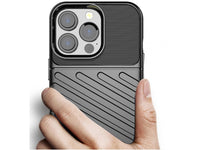 Moderne Design Hülle Cover für das Apple iPhone 13 Pro mit Stripes zum Schutz von Kratzern, Dellen, Display aus TPU Gummi in schwarz von Screenguard