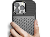 Moderne Design Hülle Cover für das Apple iPhone 13 Pro mit Stripes zum Schutz von Kratzern, Dellen, Display aus TPU Gummi in schwarz von Screenguard