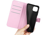 Lederhülle Karten Wallet Ledertasche Etui für Apple iPhone 14 in rosa von Screenguard