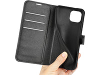 Lederhülle Karten Wallet Ledertasche Etui für Apple iPhone 14 in schwarz von Screenguard