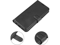 Lederhülle Karten Wallet Ledertasche Etui für Apple iPhone 14 in schwarz von Screenguard