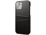 CardCaddy Leder Backcase mit Kartenfächern für Apple iPhone 14 Plus in schwarz von Screenguard