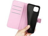 Lederhülle Karten Wallet Ledertasche Etui für Apple iPhone 14 Plus in rosa von Screenguard