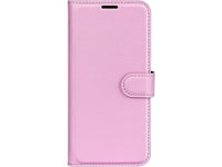 Lederhülle Karten Wallet Ledertasche Etui für Apple iPhone 14 Plus in rosa von Screenguard