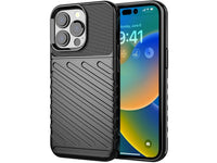 Moderne Design Hülle Cover für das Apple iPhone 14 Pro Max mit Stripes zum Schutz von Kratzern, Dellen, Display aus TPU Gummi in schwarz von Screenguard