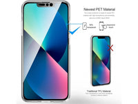 Vollständige 360 Grad Rundum Gummi TPU Hülle zum beidseitigen Schutz des Apple iPhone 15 Display und Gehäuse in transparent von Screenguard