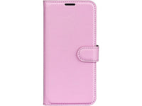 Lederhülle Karten Wallet Ledertasche Etui für Apple iPhone 15 in rosa von Screenguard