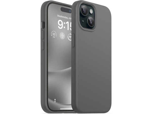 Liquid Silikon Case für Apple iPhone 15 in graphit von Screenguard