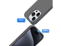 Liquid Silikon Case für Apple iPhone 15 in graphit von Screenguard