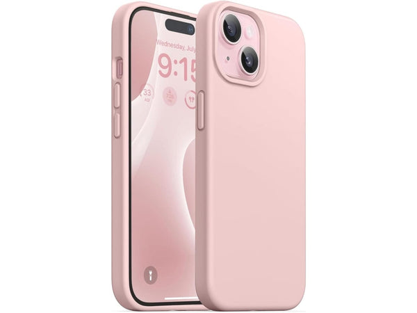 Liquid Silikon Case für Apple iPhone 15 in rosa von Screenguard