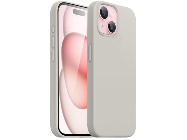 Liquid Silikon Case für Apple iPhone 15 in beige von Screenguard