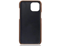 CardCaddy Leder Backcase mit Kartenfächern für Apple iPhone 15 Plus in braun von Screenguard
