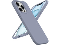 Liquid Silikon Case für Apple iPhone 15 Plus in blau von Screenguard