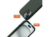 Liquid Silikon Case für Apple iPhone 15 Plus in nachtgrün von Screenguard