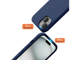 Liquid Silikon Case für Apple iPhone 15 Plus in dunkelblau von Screenguard