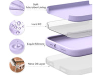 Liquid Silikon Case für Apple iPhone 15 Plus in purple von Screenguard