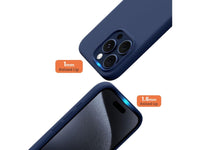 Liquid Silikon Case für Apple iPhone 15 Pro in dunkelblau von Screenguard