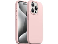 Liquid Silikon Case für Apple iPhone 15 Pro in rosa von Screenguard