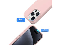 Liquid Silikon Case für Apple iPhone 15 Pro in rosa von Screenguard